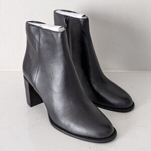 Steve Madden Jozie Ankle Boots, Women's Size 9.5, Black Leather, Block Heel, NWB